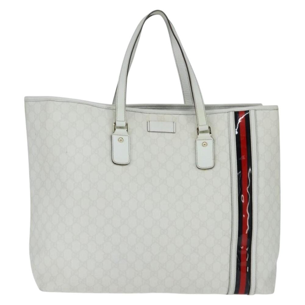 Gucci GG Supreme Web Tote Bag Red